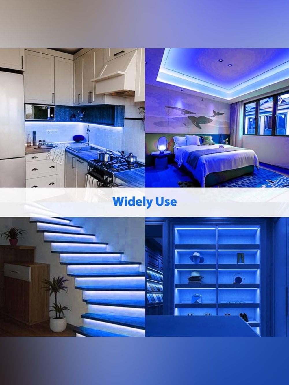 Lamomo LED Neon Lights, 16.4ft Blue LED Strip Light